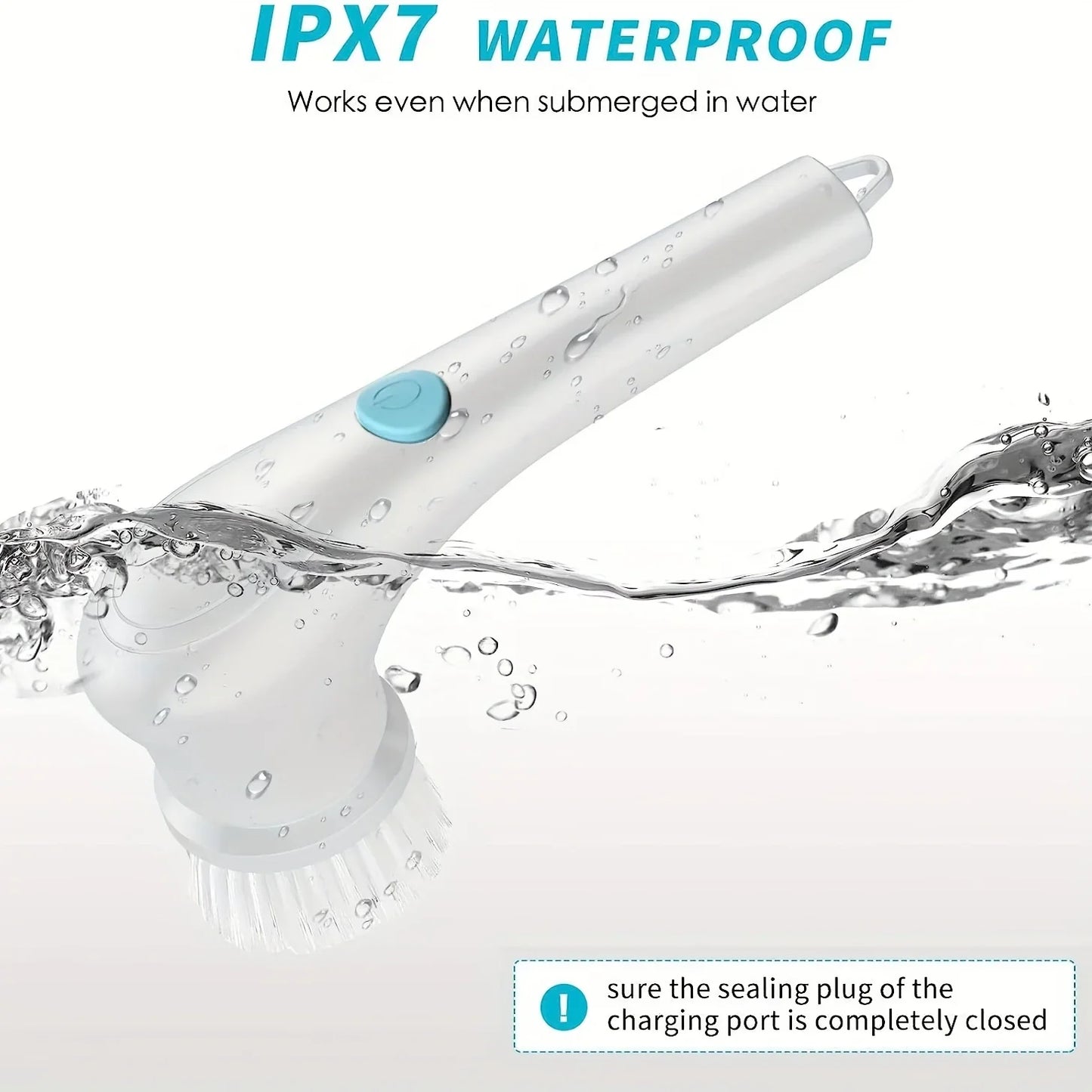 Electric Cleaning Brush – USB Rechargeable Multifunctional Scrubber for Bathroom, Kitchen & Dishes