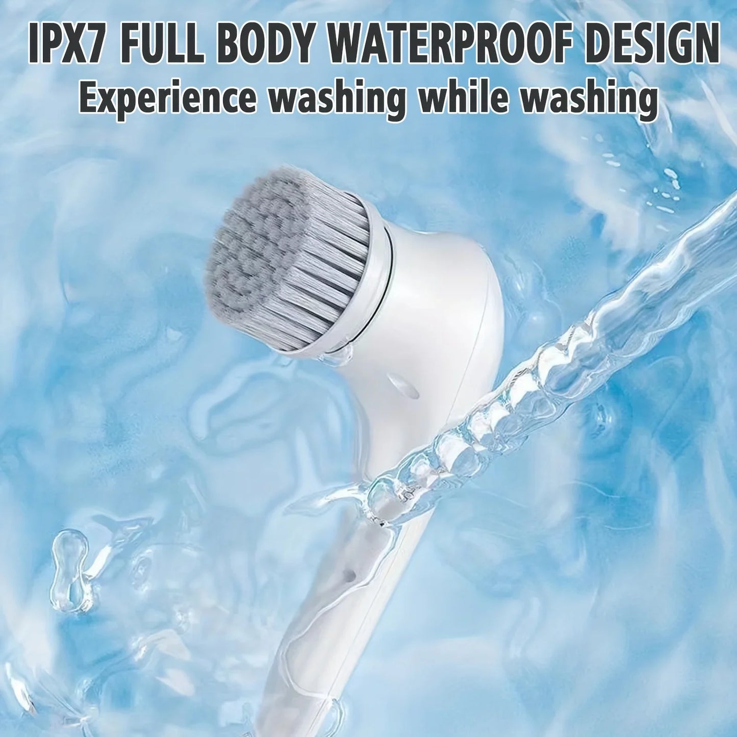 Electric Cleaning Brush – USB Rechargeable Multifunctional Scrubber for Bathroom, Kitchen & Dishes