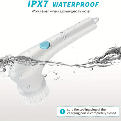 Electric Cleaning Brush – USB Rechargeable Multifunctional Scrubber for Bathroom, Kitchen & Dishes