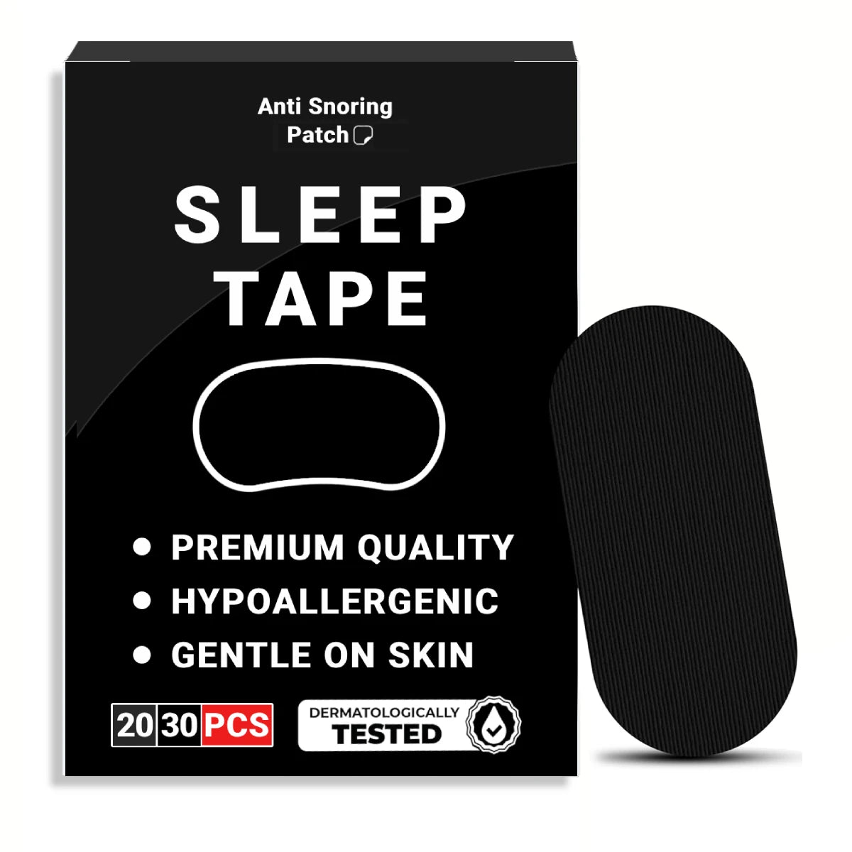 Micropore Mouth Tape – 20/30pcs Hypoallergenic Cotton Strips | Gentle, Latex-Free, Pain-Free Removal, Skin-Safe Adhesive”