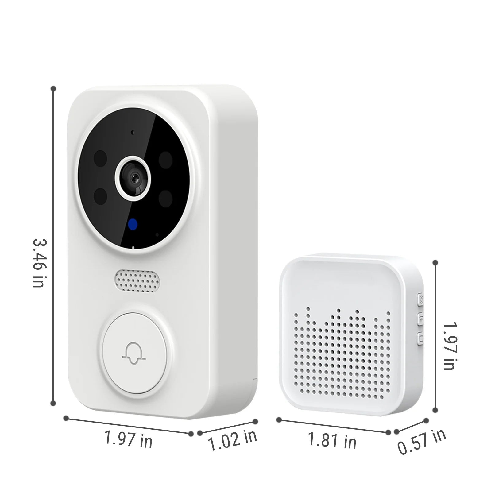 GuardianCam™ Wireless Smart Video Doorbell with HD Night Vision, WiFi & Chime